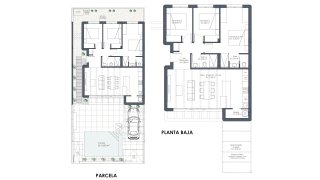 Villa floor plan, 3 bedrooms in MYKONOS Y SANTORINI LA SERENA GOLF No. 5