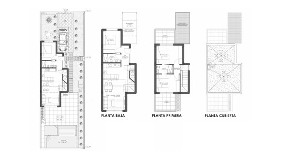 Villa floor plan, 3 bedrooms in MYKONOS Y SANTORINI LA SERENA GOLF No. 4 (2D)